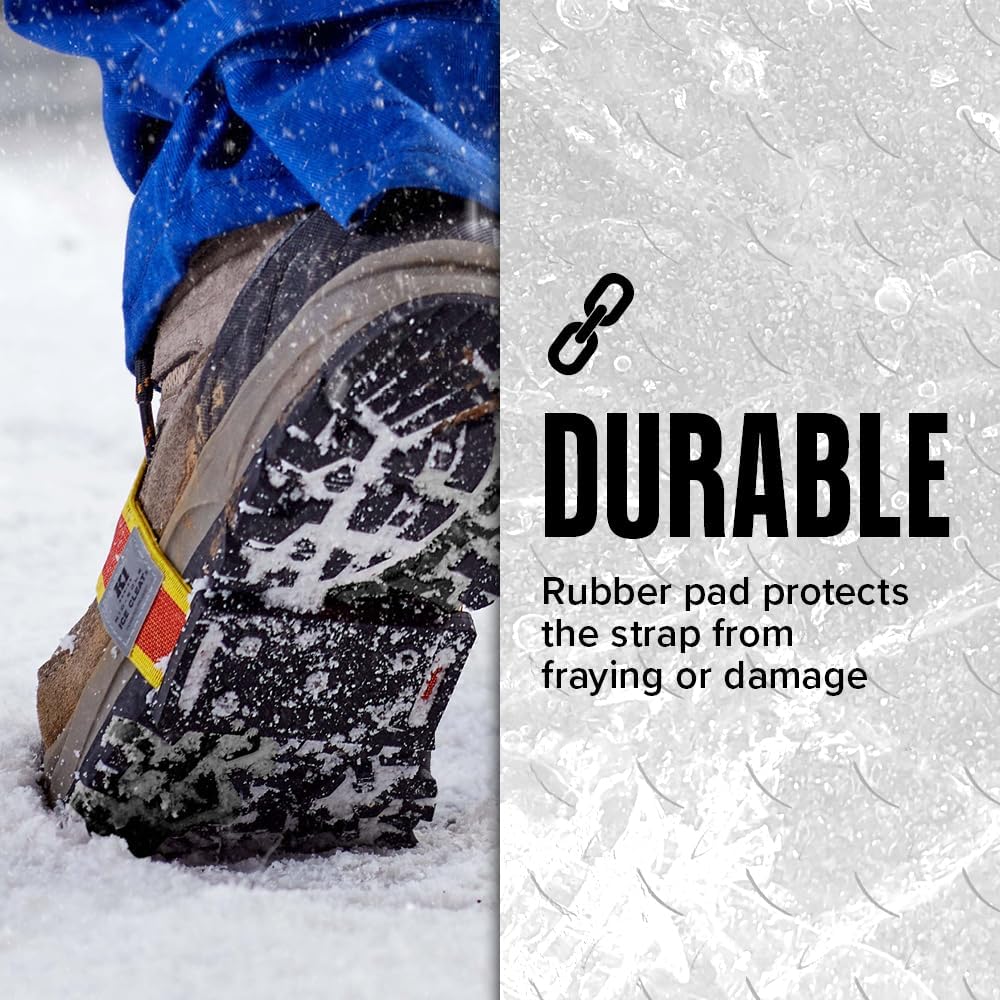 K1 Mid-Sole Ice Cleats for Men & Women - Rotatable Traction Aids For Winter Snow - Hi Vis - Low Profile