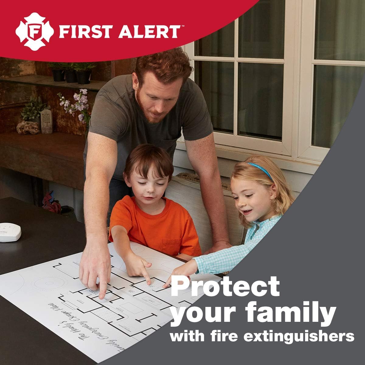 First Alert Fire Extinguisher, Standard Garage Use | GARAGE10 UL RATED 10-B:C, Red 1-Pack