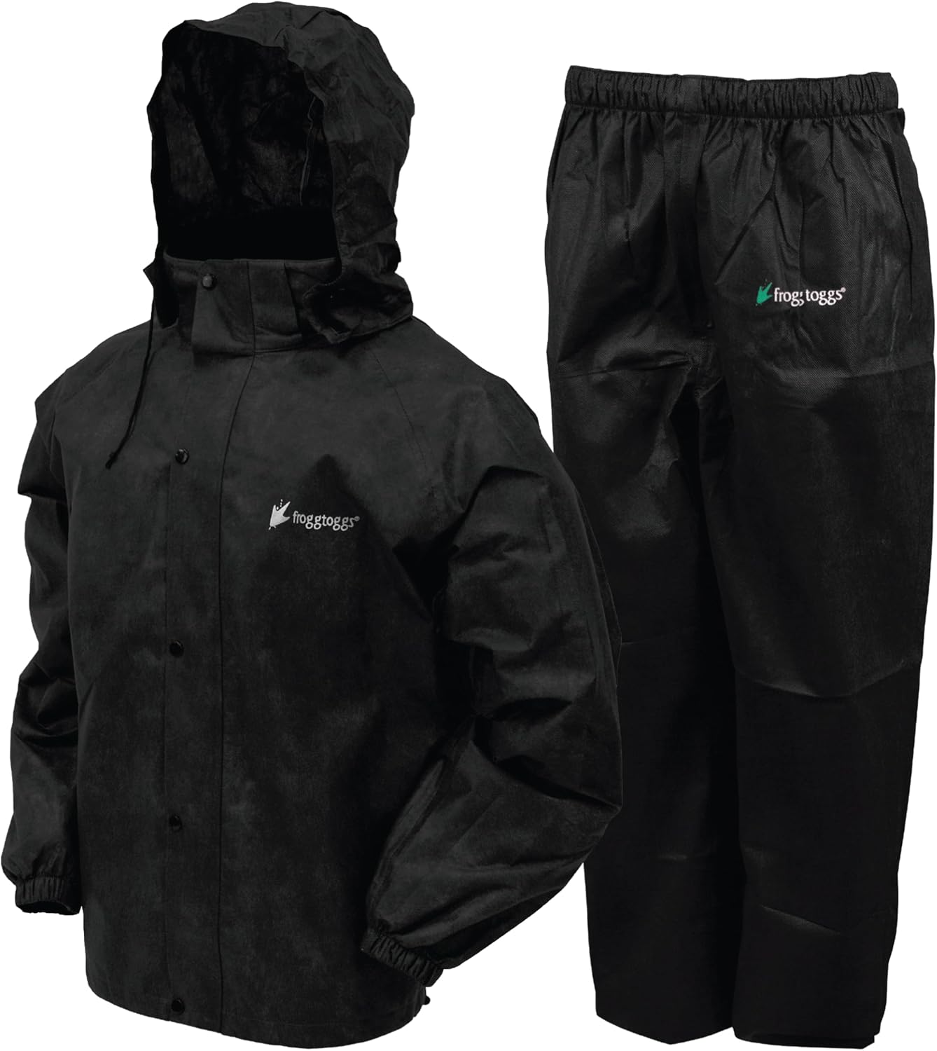 FROGG TOGGS Men's Classic All-Sport 3-Layer Waterproof Breathable Rain Suit | 2-Piece Rainwear, Adjustable Hood Raincoat, Rain Pants Ideal for Fishing, Golf, Motorcycling, Hunting, Camping, Outdoors
