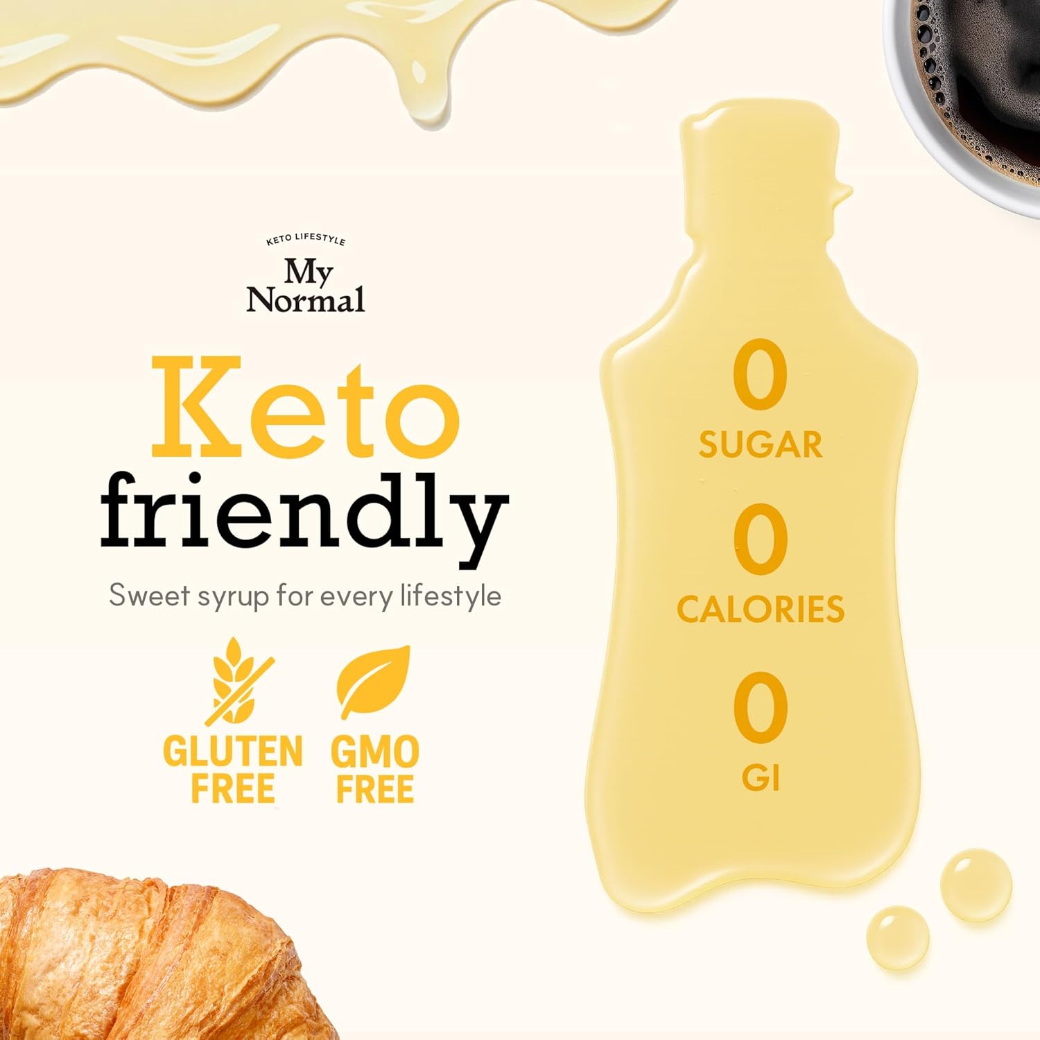 My Normal Keto Allulose Syrup - 1:1 Sugar Substitute, Zero Calorie 17.10 oz