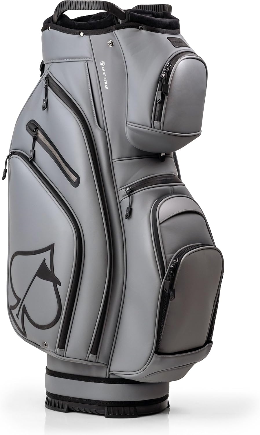Pins & Aces Cart Bag - 14-Way, Full Length Dividers, Single Strap - Velvet Lined (Ash)