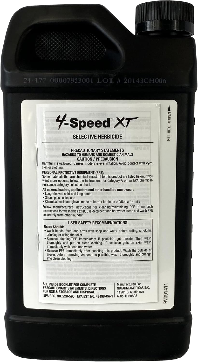 Nufarm 4-Speed XT Herbicide, Superior Broadleaf Weed Control, 32 oz