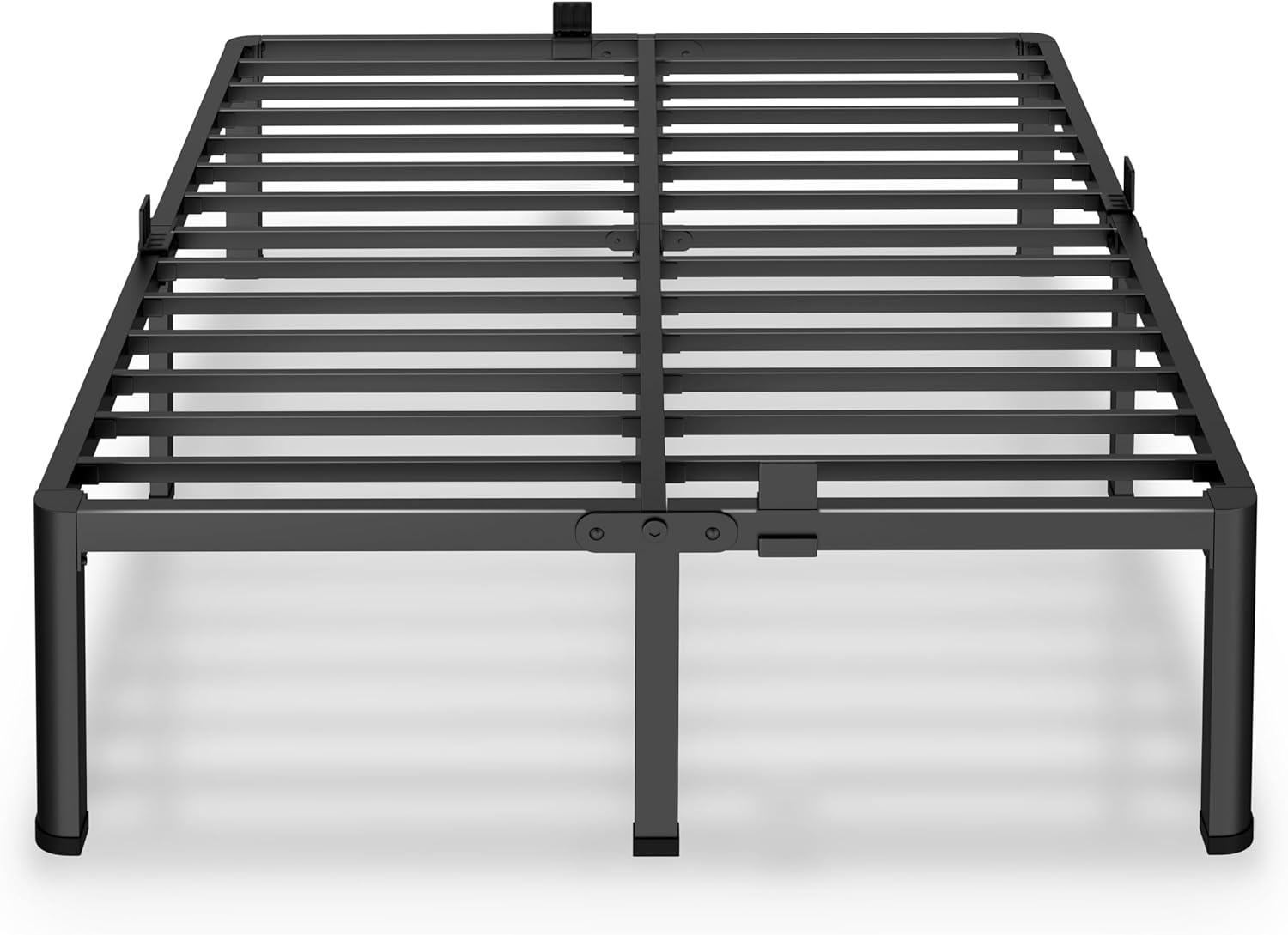 MAF 18 Inch Queen Bed Frames with Round Corner Legs Mattress Slide Stopper | No Box Spring Needed, Heavy Duty Metal Platform Bed Frame
