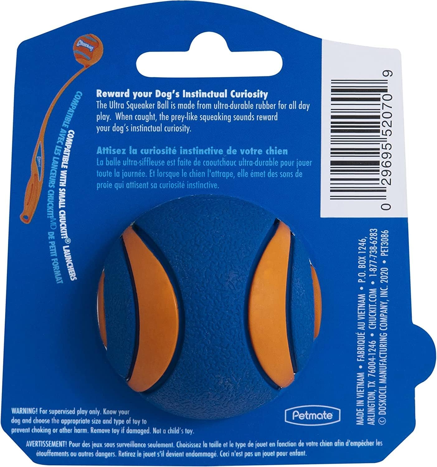 Chuckit! (4 Pack) Ultra Squeaker Ball, Small