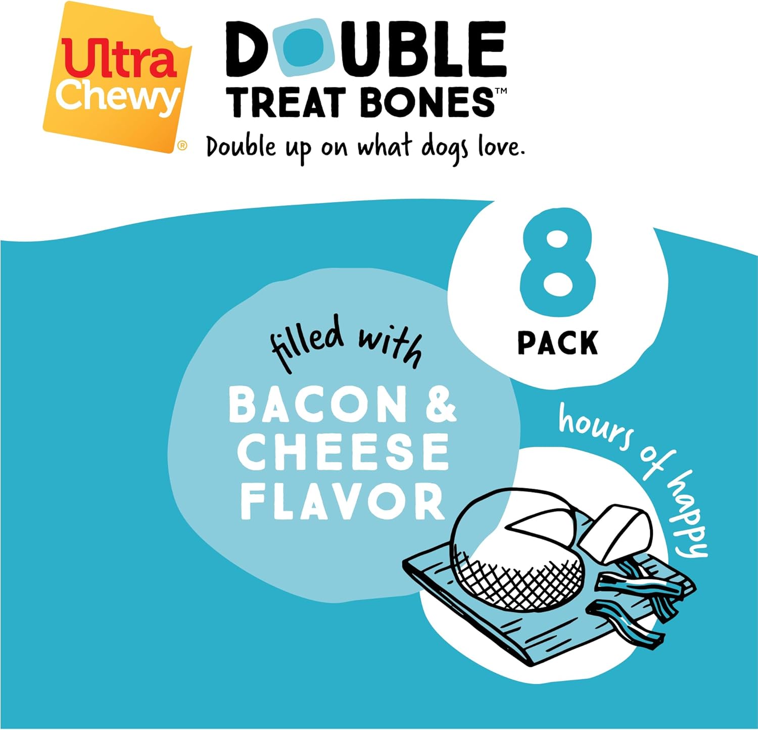 Ultra Chewy Chicken Double Treat Bones, 12 Count