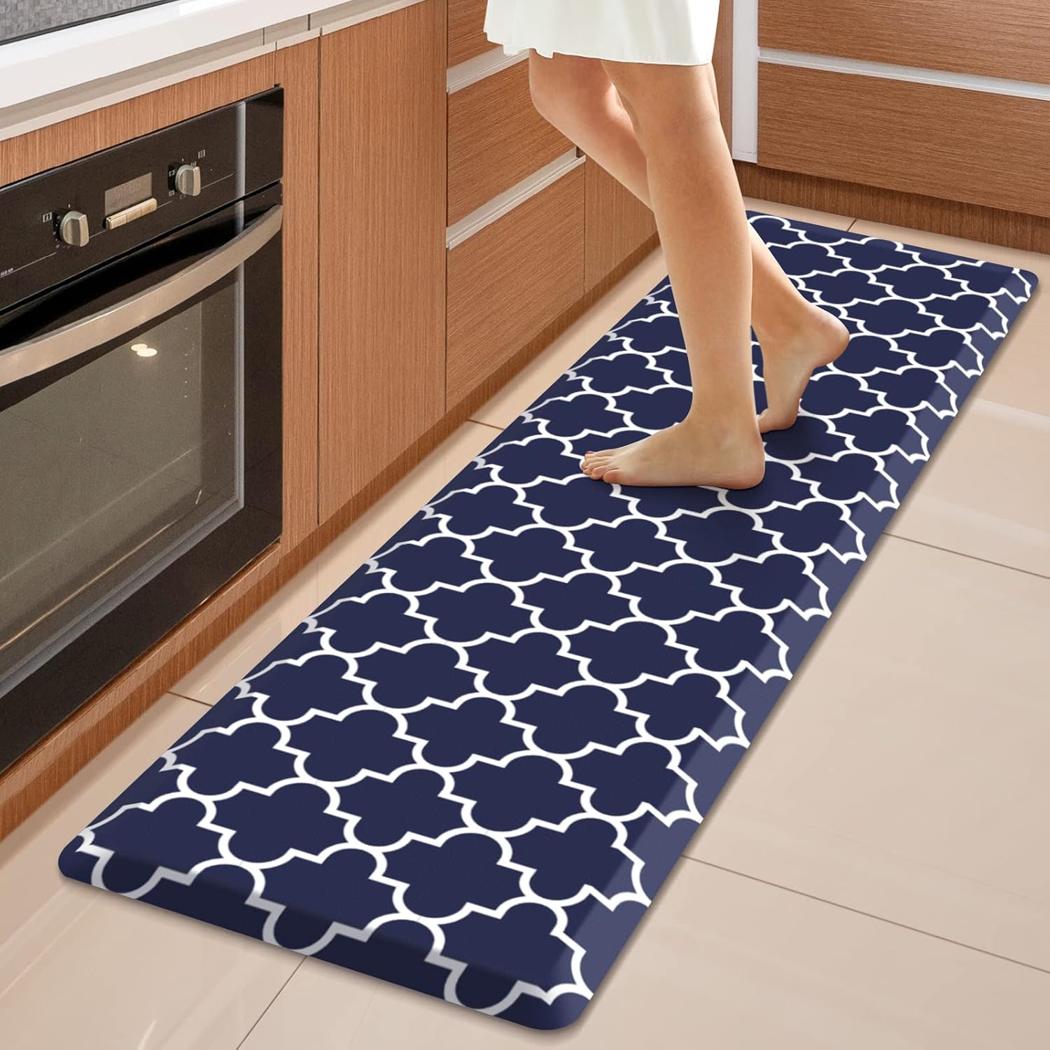 WISELIFE Kitchen Mats and Rugs Cushioned Anti-Fatigue, 17.3"x 60", Grey