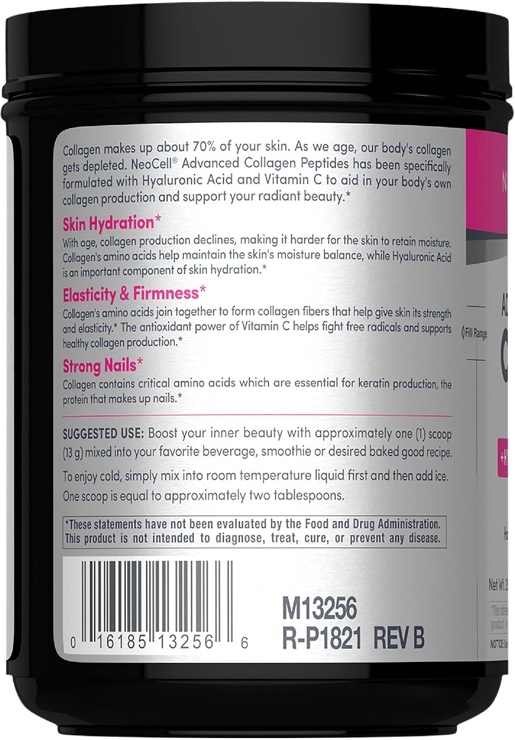 NeoCell Collagen Peptides Powder | 6.9 oz | Unflavored Supplement | with Vitamin C and Hyaluronic Acid | Advanced Formula | Hair, Skin, & Nails | for Women and Men | With Vitamin C and Hyaluronic Acid | Advanced Formula | Hair, Skin, & Nails | for Women…