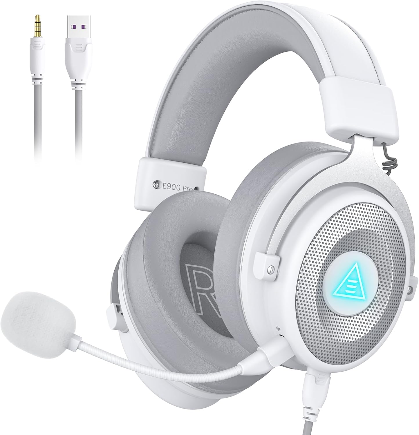 EKSA E900 Pro USB Gaming Headset for PC - Computer Headset with Detachable Noise Cancelling Mic, 7.1 Surround Sound, 50MM Driver - Headphones with Microphone for PS4/PS5, Xbox One, Laptop, Office | Computer Headset with Detachable Noise Cancelling Mic, H…