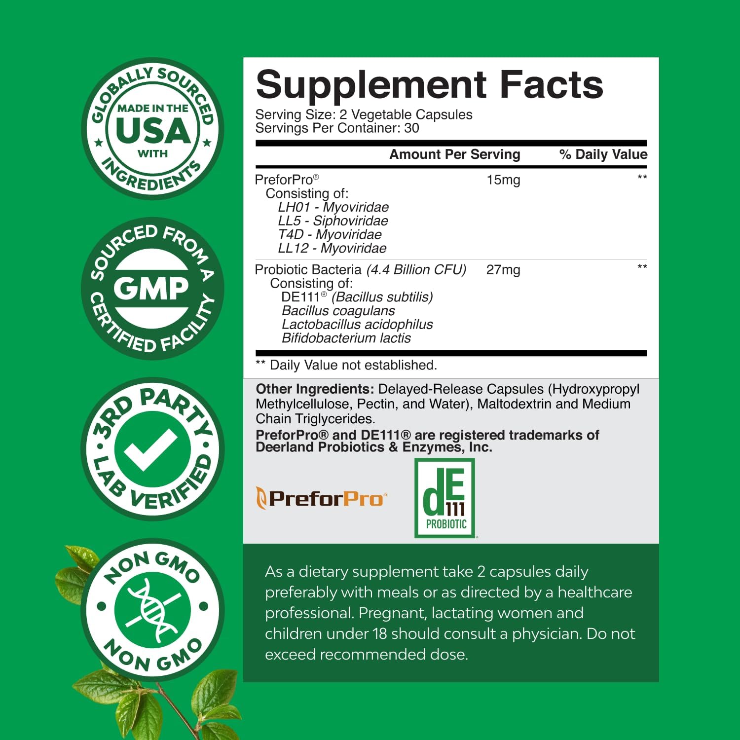Prebiotics and Probiotics Gut Health Supplement-Super Potent Digestive Health Acidophilus Probiotic Capsules with Men & Womens Probiotics &