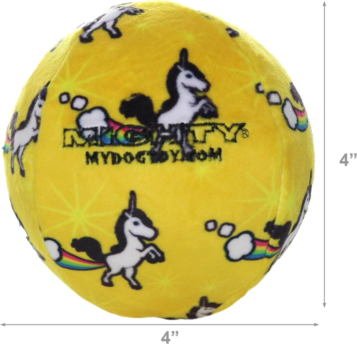 MIGHTY Tuffy 2 Pack Medium Ball Dog Toy: Ultra Durable Plush Toy with Multiple Layers & Reinforced Seams, Washable and Floats, Vinyl Ball & Fleece