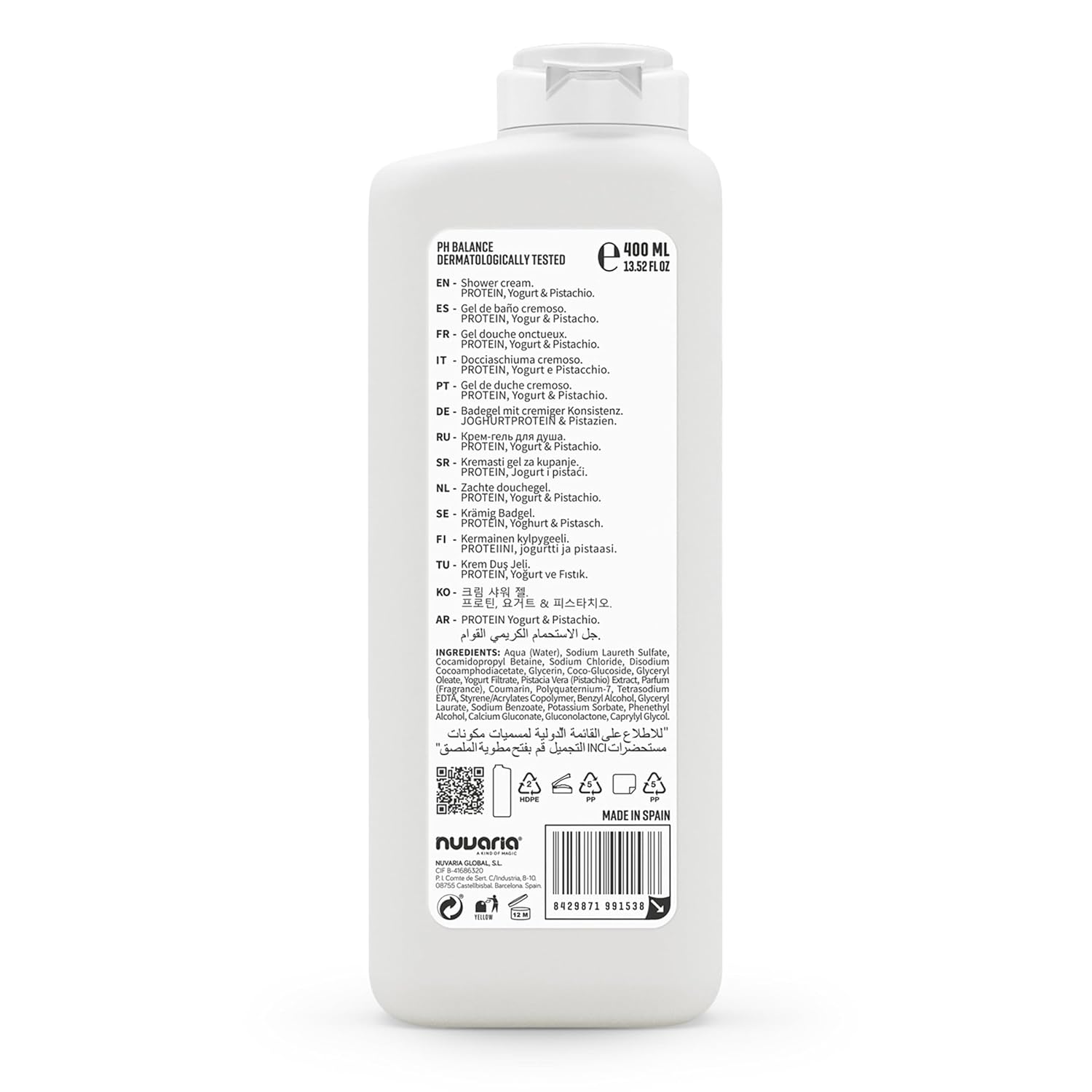 Dicora Urban Fit Shower Gel - Women and Mens Body Wash for All-Day Hydration - Prevents Premature Aging with Vitamin C - Citrus and Peach - 25.4 oz