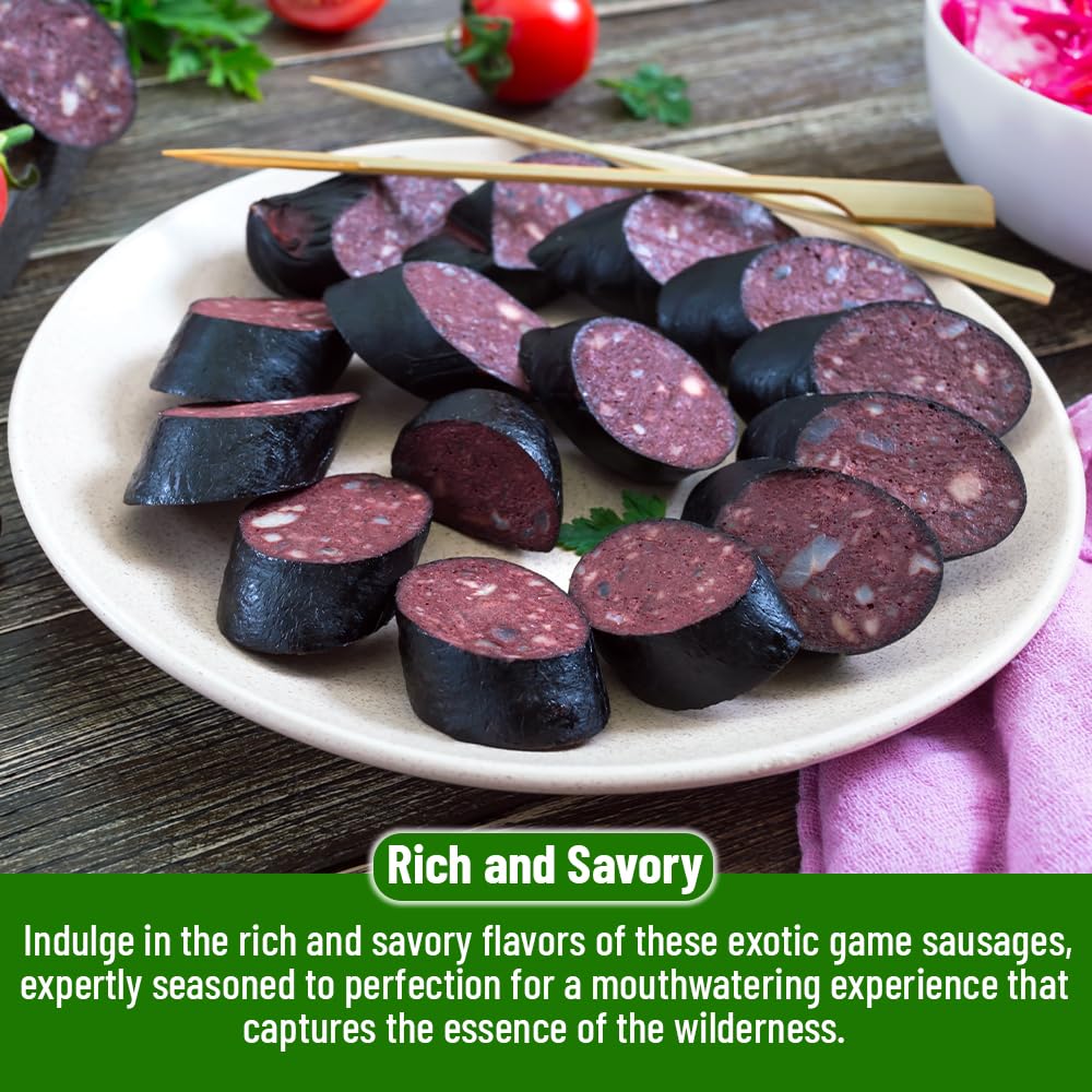 Game Summer Sausage Gift Pack (Venison, Cheddar, Elk, Elk Cheddar, Wild Boar, Venison Jalapeno Cheddar) (6- six ounce Chubs)