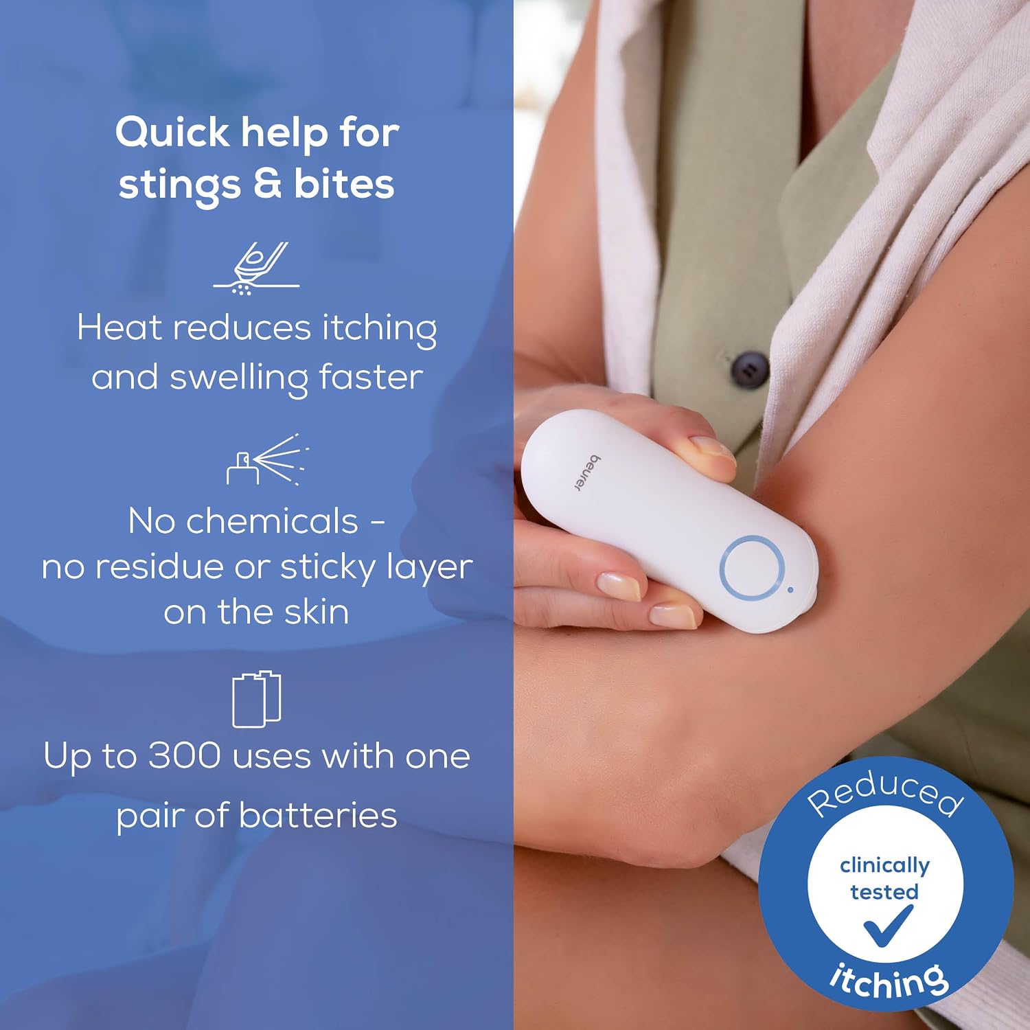 Beurer BiteX Original Insect Sting & Bite Relief BR60, Chemical-Free