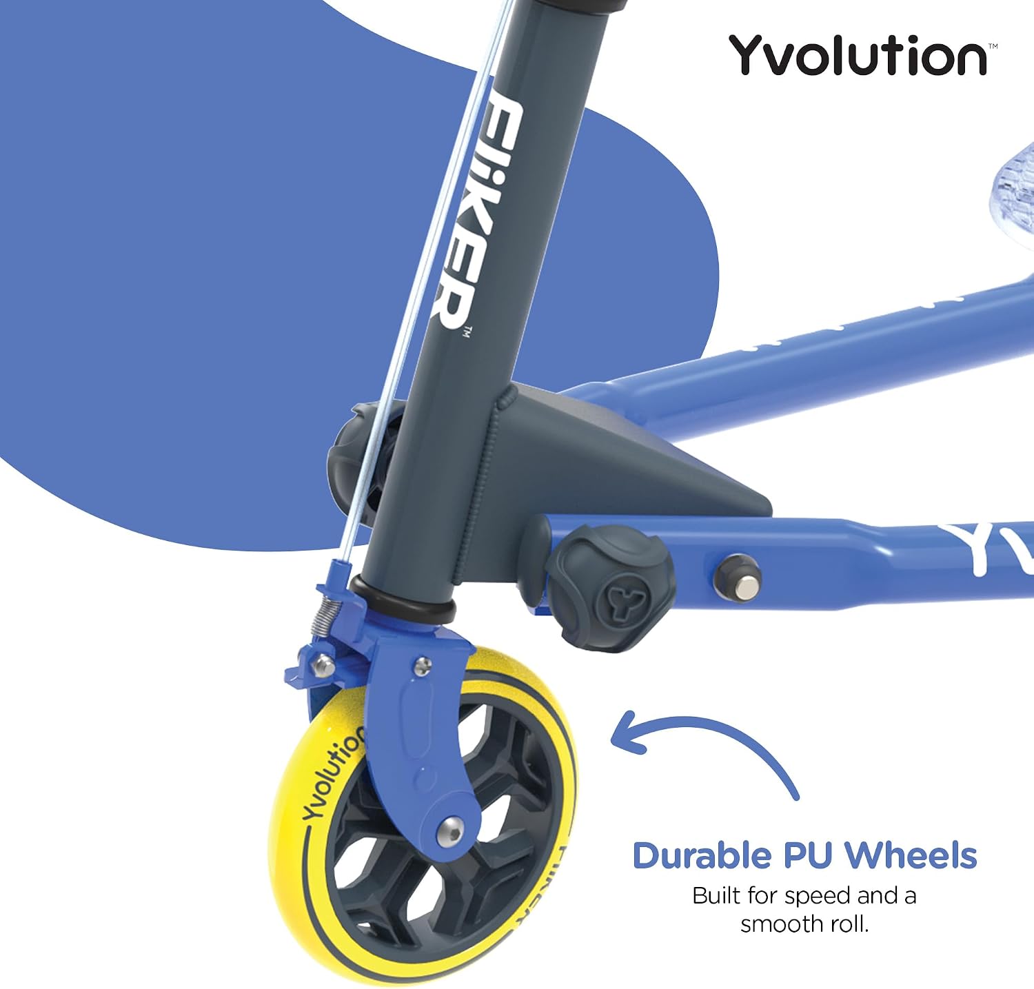 Yvolution Fliker A3 Drift Scooter, 3 Wheels Kids Wiggle Scooter, Foldable, Handbrake, Caster Wheels, for Boys and Girls Aged 7+ Years Old