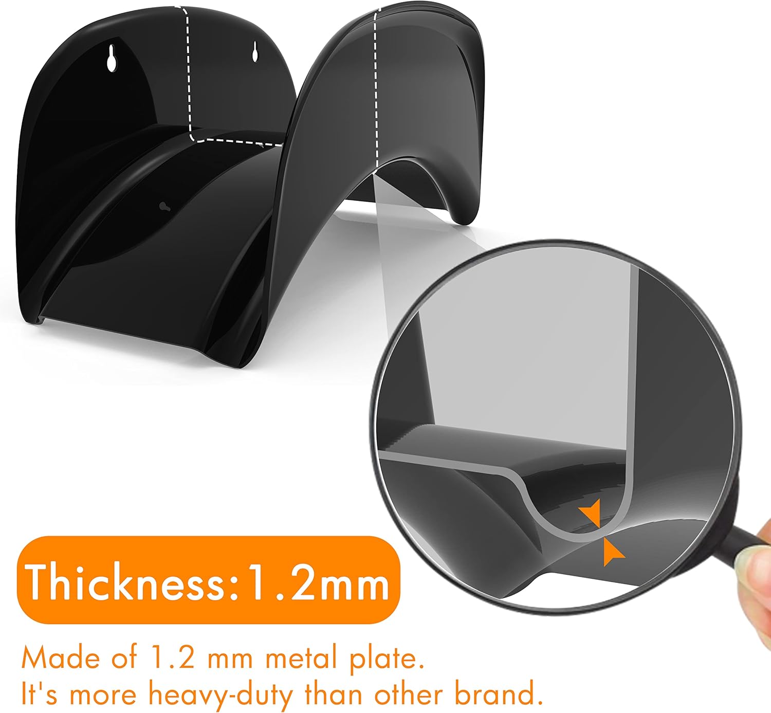 Gardzen Heavy Duty Hose Holder Wall Mount Black