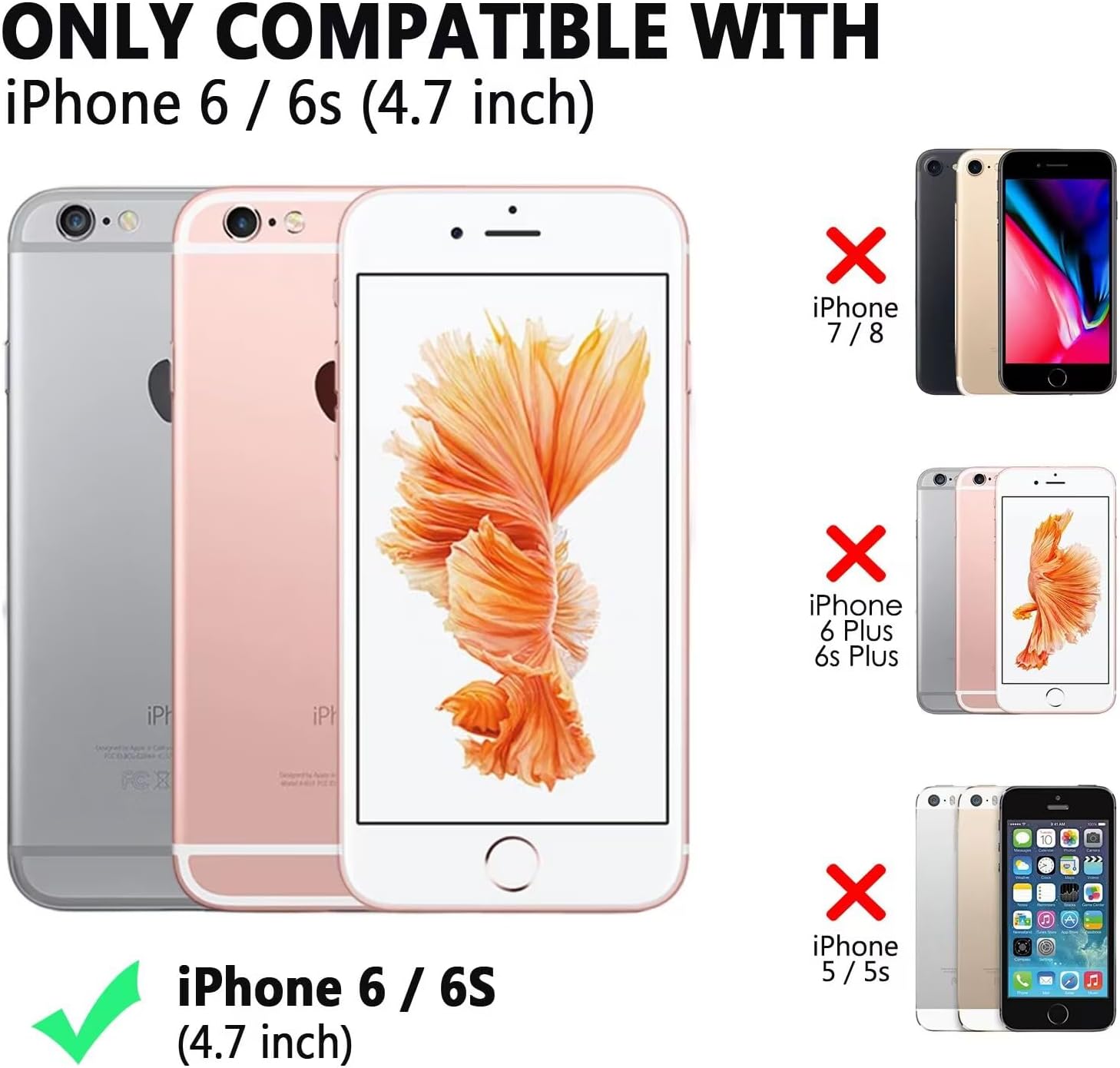 TENOC Phone Case Compatible with iPhone SE (2nd 2020 and 3rd 2022 Generation) & iPhone 7 & iPhone 8, Clear Case Shockproof Protective Bumper Slim Cover for 4.7 Inch