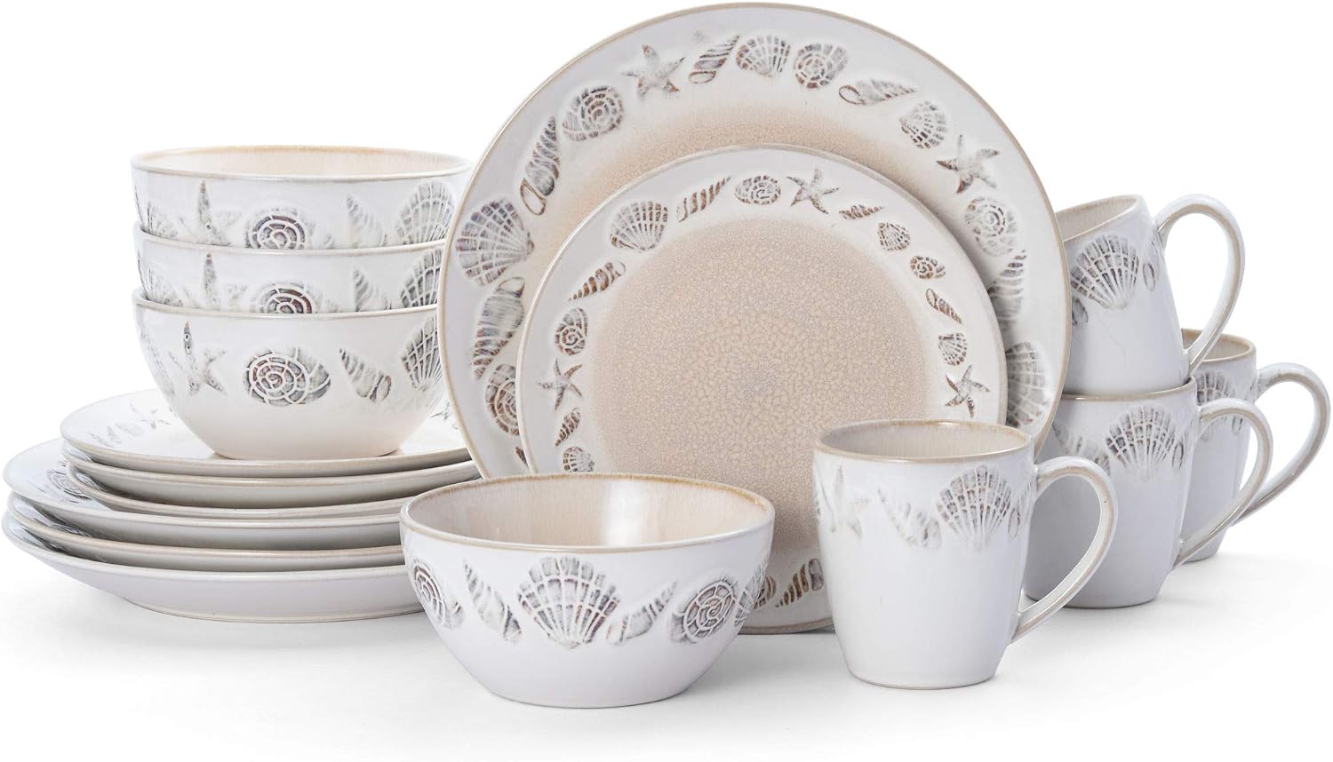 Pfaltzgraff Panama 16-Piece Dinnerware Set, Beige