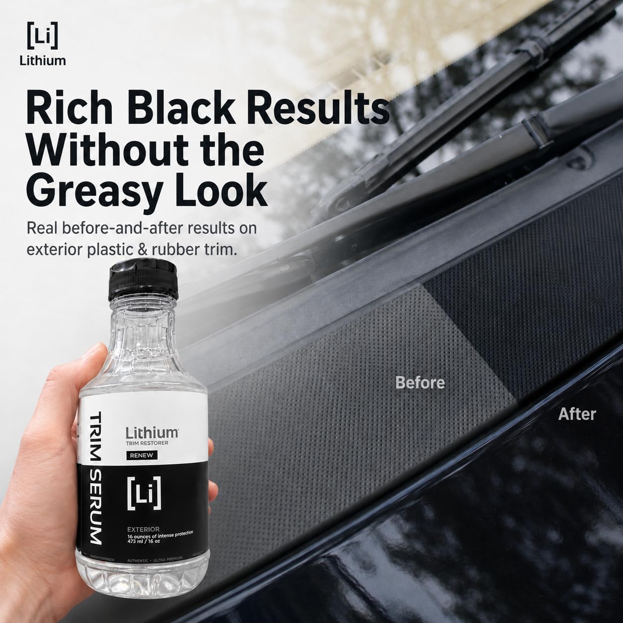 Trim Serum- Plastic Restorer for Cars- Restores Even the Most Damaged Plastic, Rubber