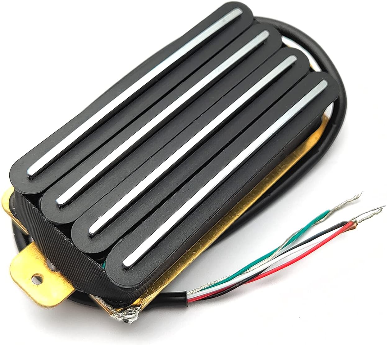 SAPHUE 2-Dual Blade Electric Guitar High Output Track Type Four Coil Humbucker Pickup Black