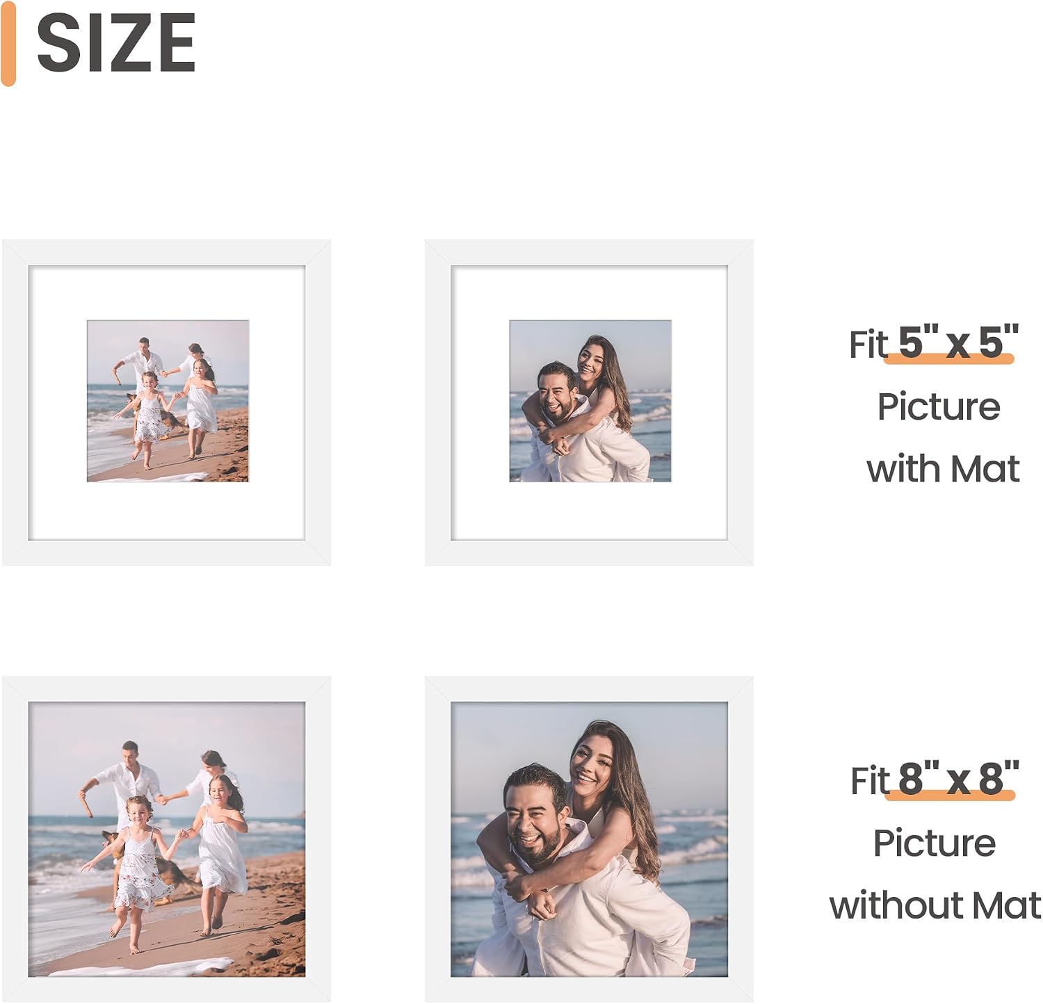 upsimples 12x12 Picture Frame, Gallery Glass Poster Frames Set of 3, Black
