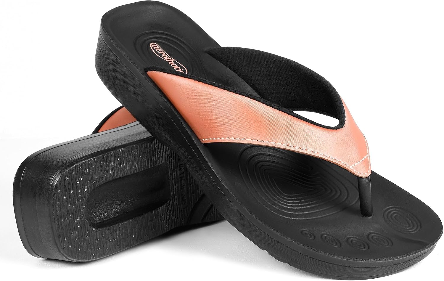 AEROTHOTIC Comfortable Arch Support Flip Flops for Women Orthotic Sandals