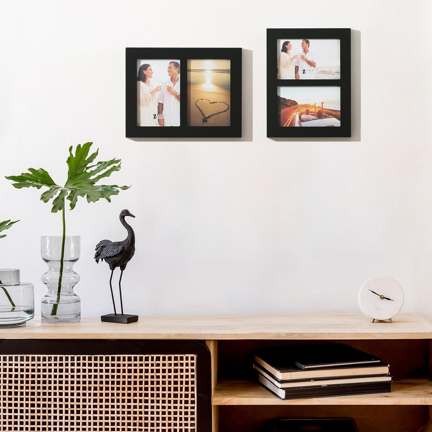 4x6 5-Opening Collage Picture Frame Black Wood