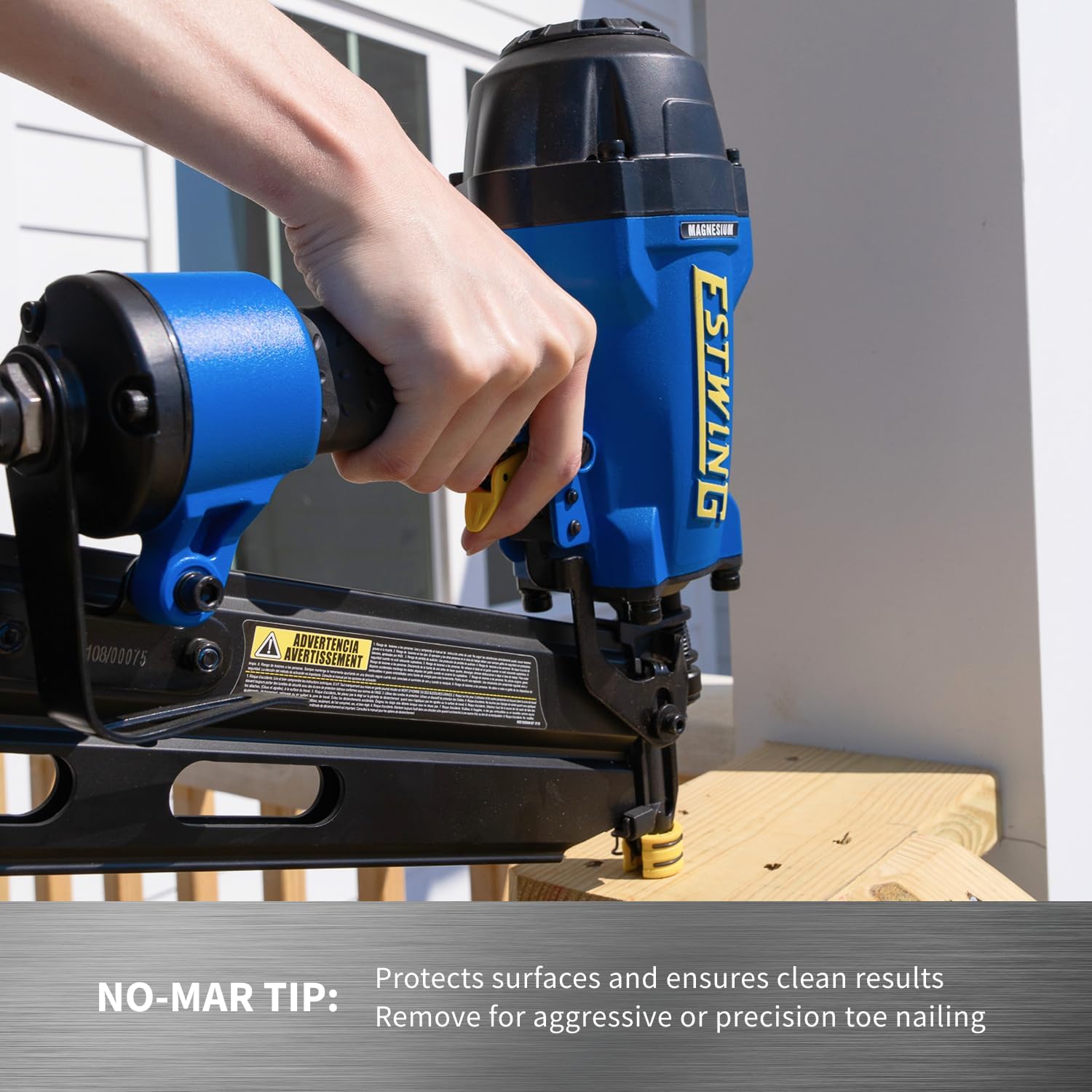 Estwing Pneumatic 21 Degree Framing Nailer, 2”–3-1/2” Framing Nails, Lightweight Magnesium Nail Gun with Depth Adjustment
