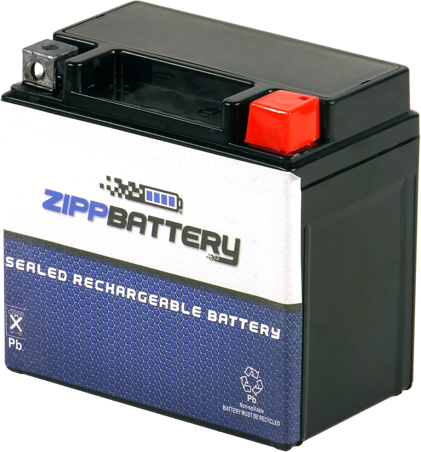 ZIPPBATTERY YTX30L-BS 12V 385 CCA AGM – Maintenance-Free 30Ah Battery for Harley, ATV, UTV, Jet Ski – T3 Nut & Bolt Terminal – Fits Harley Road King, Polaris Sportsman 850, Can-Am Outlander