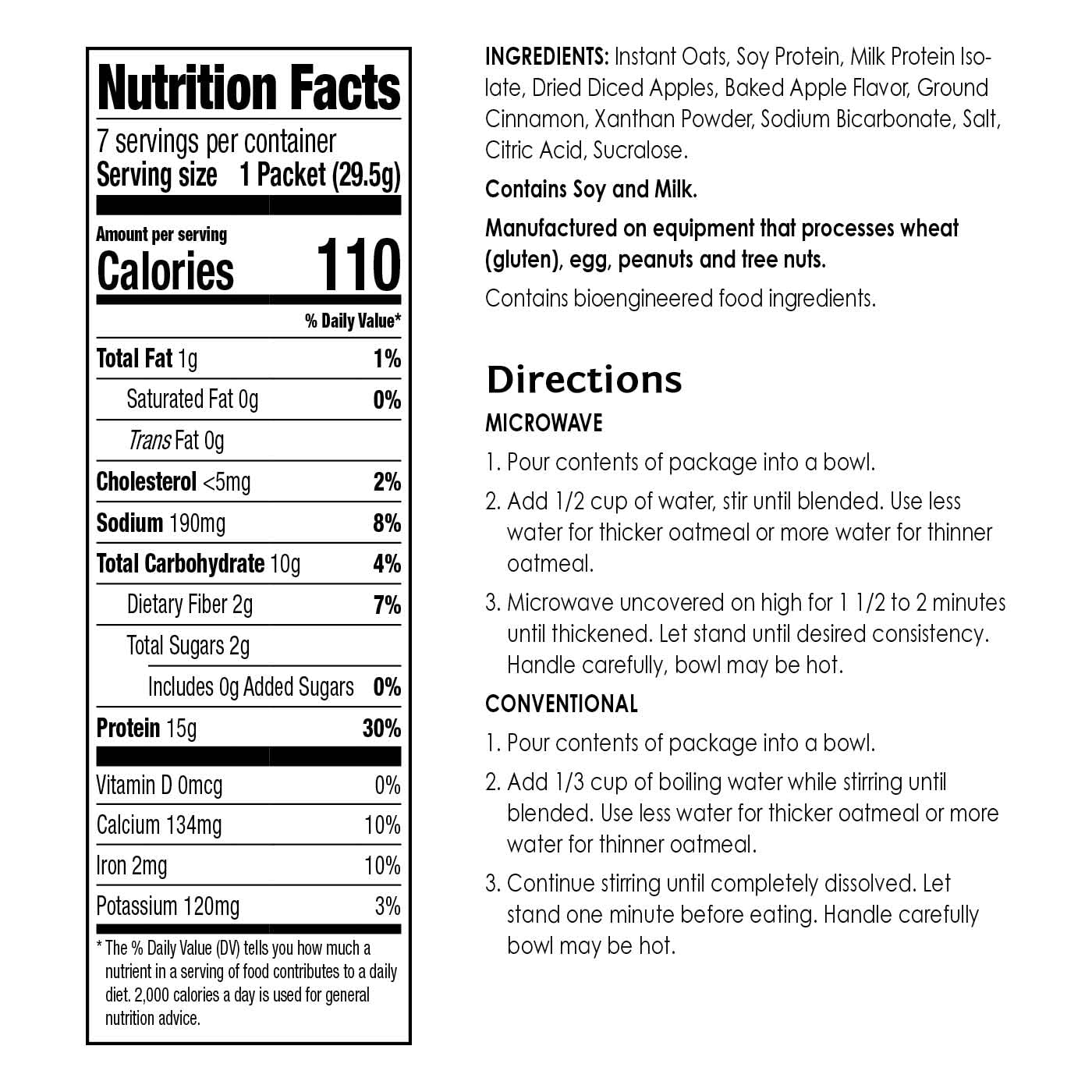 BariWise Instant High Protein Oatmeal – 7 Servings (Maple & Brown Sugar)