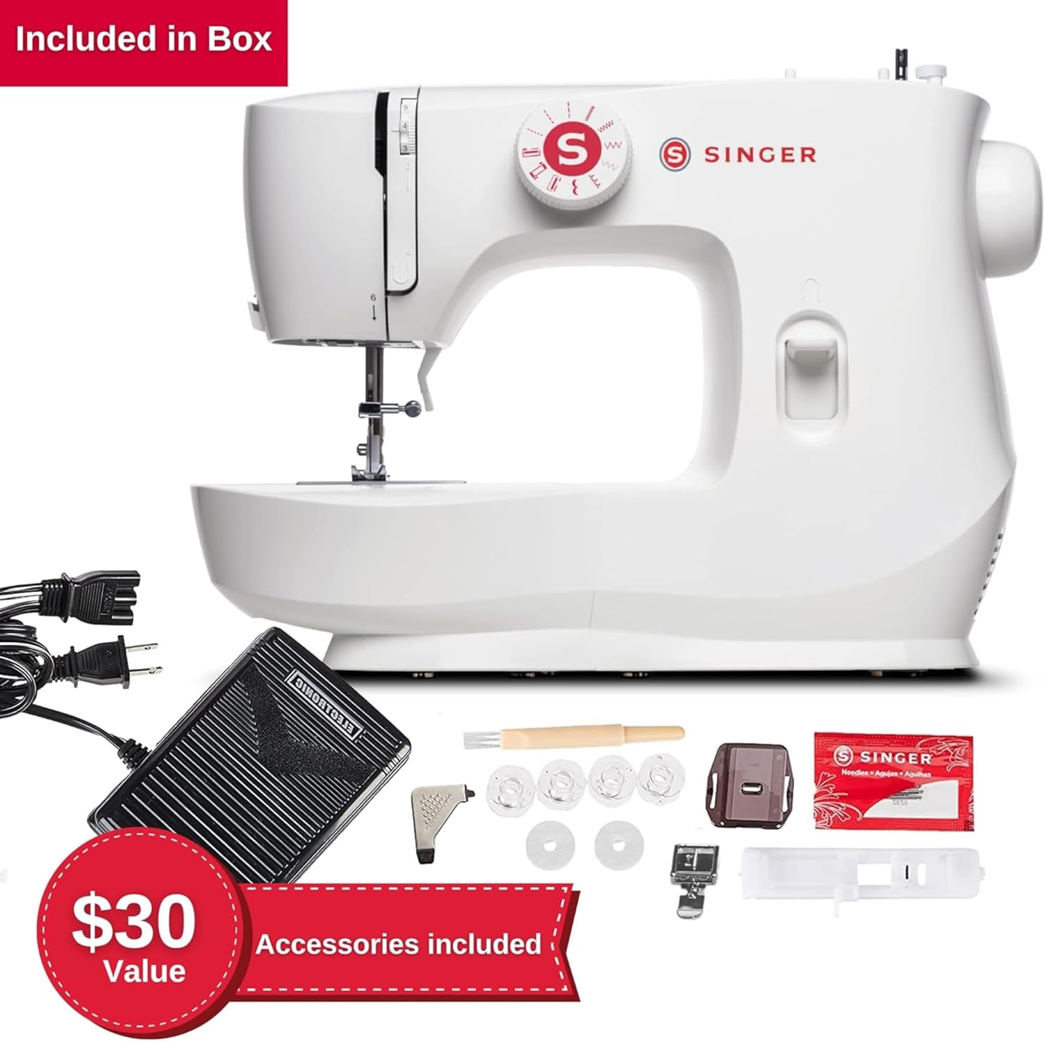 SINGER® MX60 Lightweight & Portable Sewing Machine with Accessory Kit