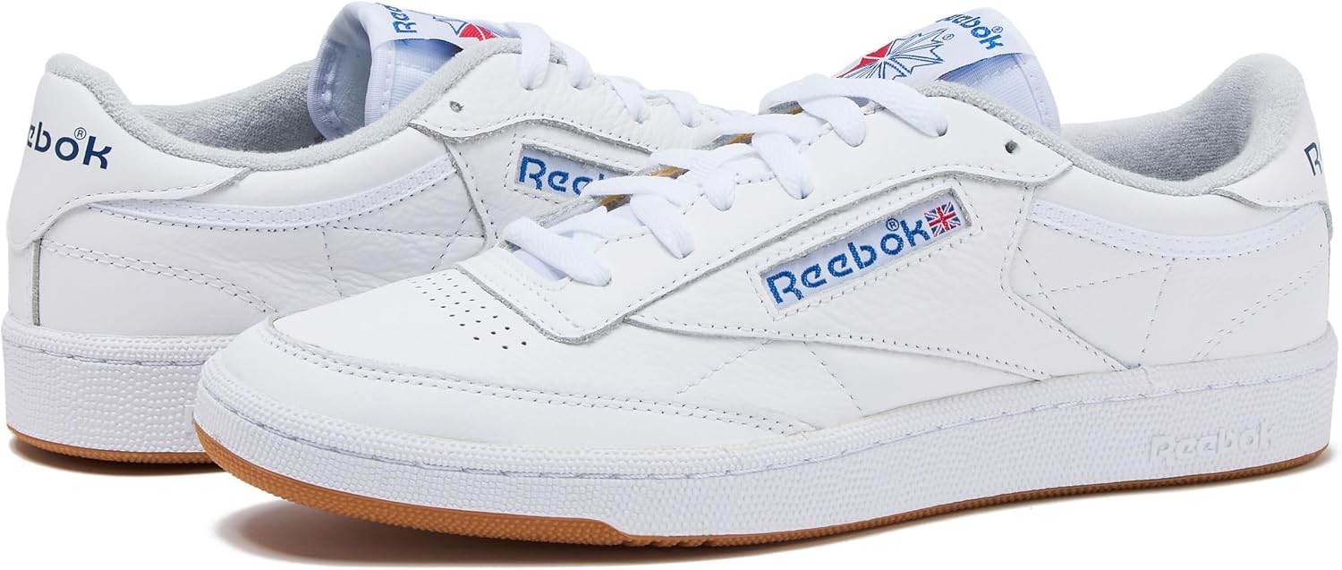 Reebok Club C 85 Mens Tennis Shoes, Casual Fashion White Sneakers for Men