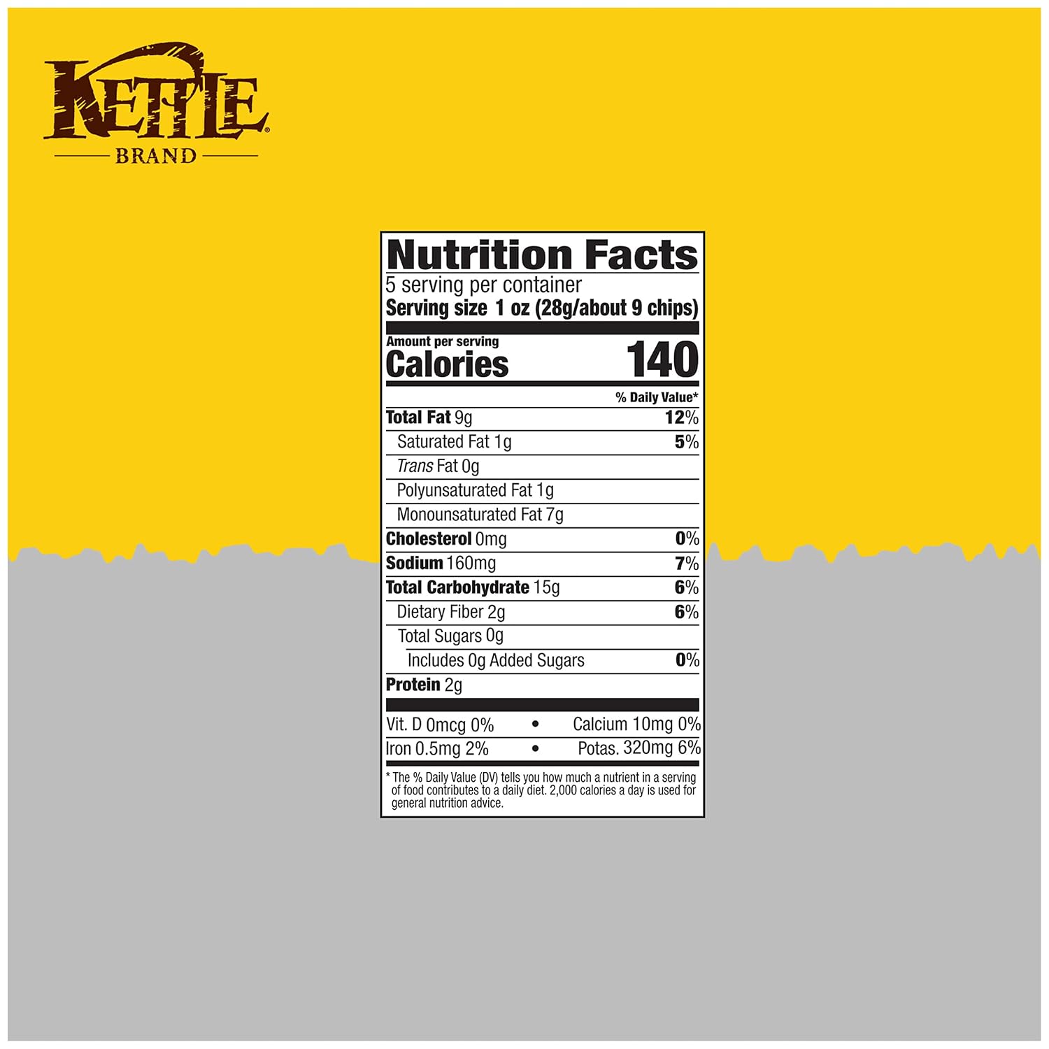 Kettle Brand Krinkle Cut Salt and Fresh Ground Pepper Potato Chips, 13 Oz