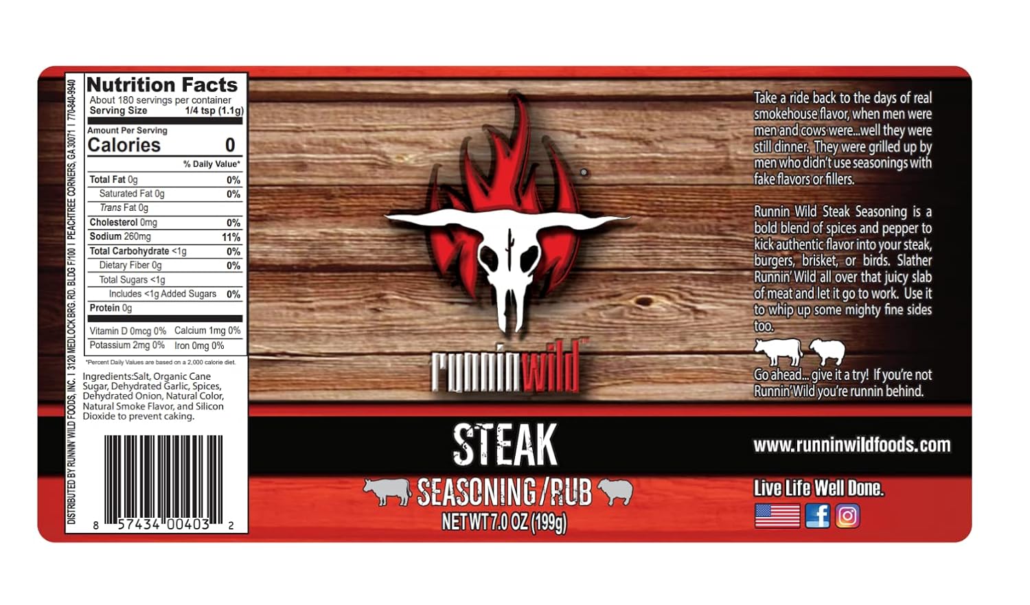 Gourmet Honey BBQ Rub & Seasoning – Delicious Sweet & Smoky Flavor for Pork, Chicken, Ribs & Salmon | Premium BBQ Dry Rub | Runnin’ Wild Foods