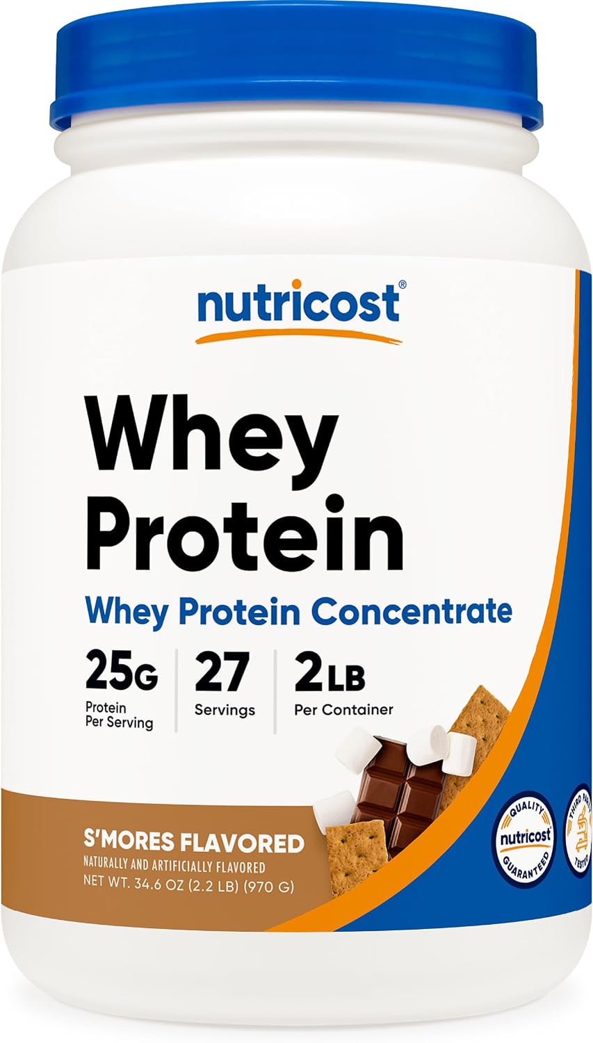 Nutricost Whey Protein Concentrate Powder (Unflavored) 2LBS, Gluten Free | GMO-Free
