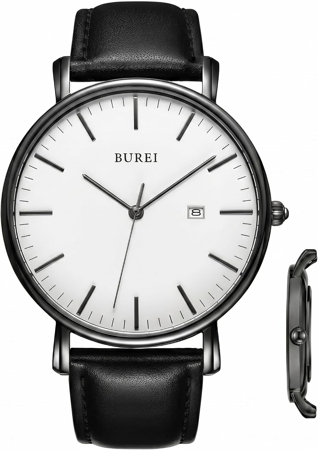 BUREI Men Wrist Watches Fashion Minimalist Thin Analog Quartz Waterproof Watches for Men, Refined Gifts for Men, Boyfriend, Husband, Dad