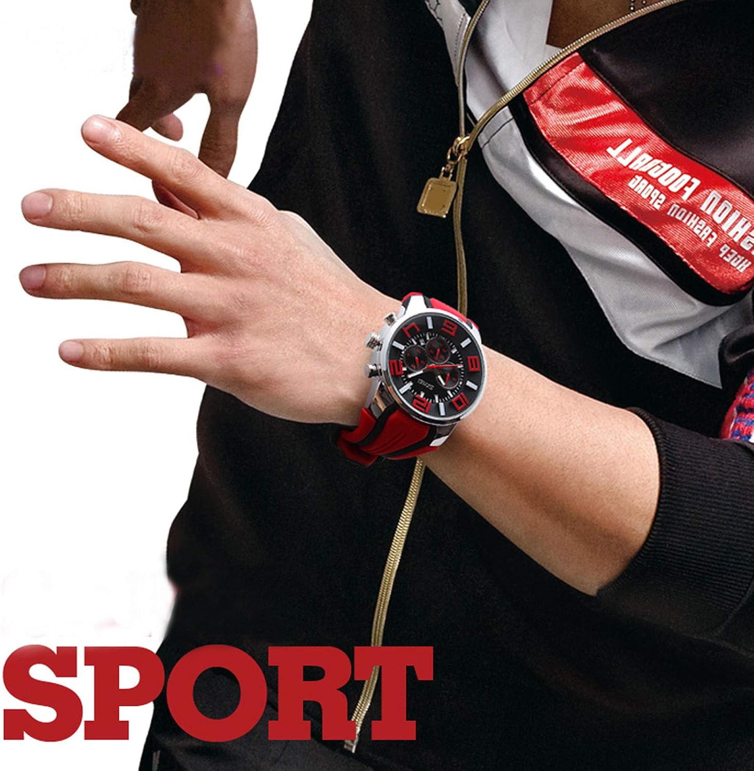 findtime Mens Sport Watches for Men Reloj para Hombre Colorful Cool Unique Analog Stylish Wrist Watch Chronograph for Running Training Stopwatch
