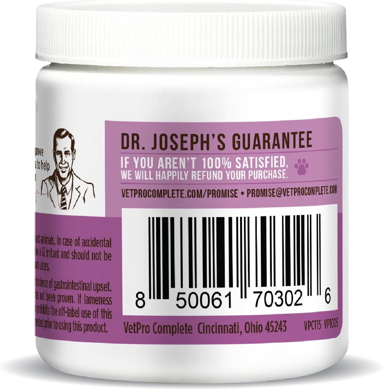 Dr. Joseph's VetPro Complete Dog Hip & Joint Wellness Supplement – High-Strength Glucosamine, MSM, Omega & Chondroitin Chews and Breeds – Vet Formulated Chicken Dog Treat - 120 Count