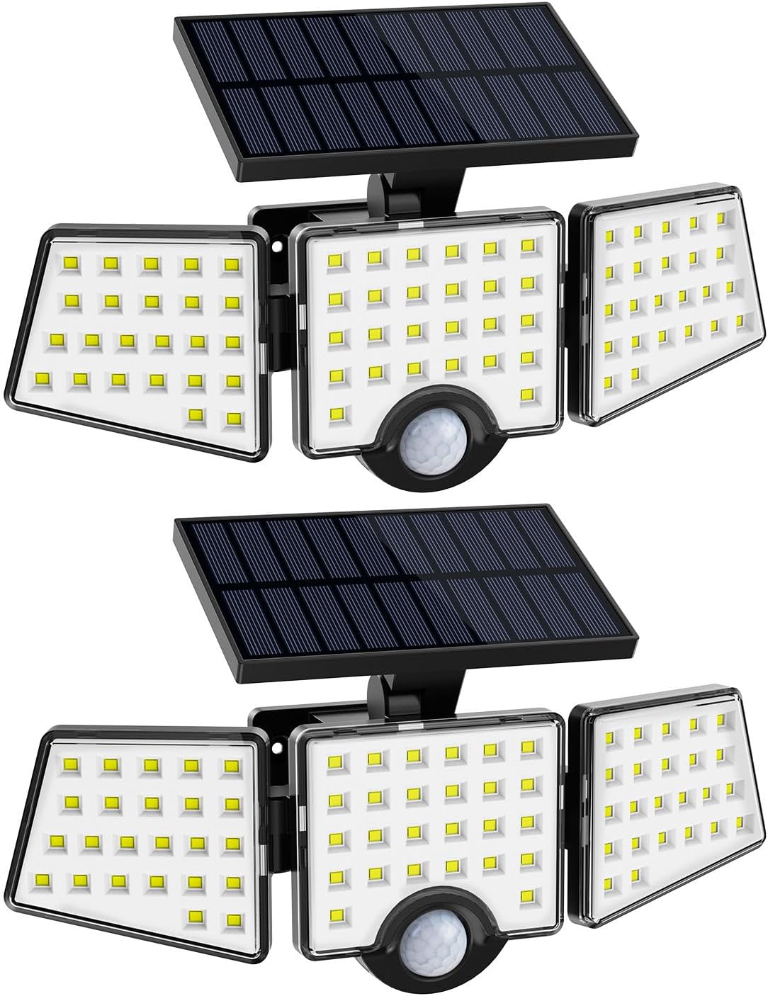 LE Solar Lights for Outside, Solar Lights Outdoor with Motion Sensor, WL4000 High Brightness, 3 Adjustable Heads 270° Wide Lighting Angle