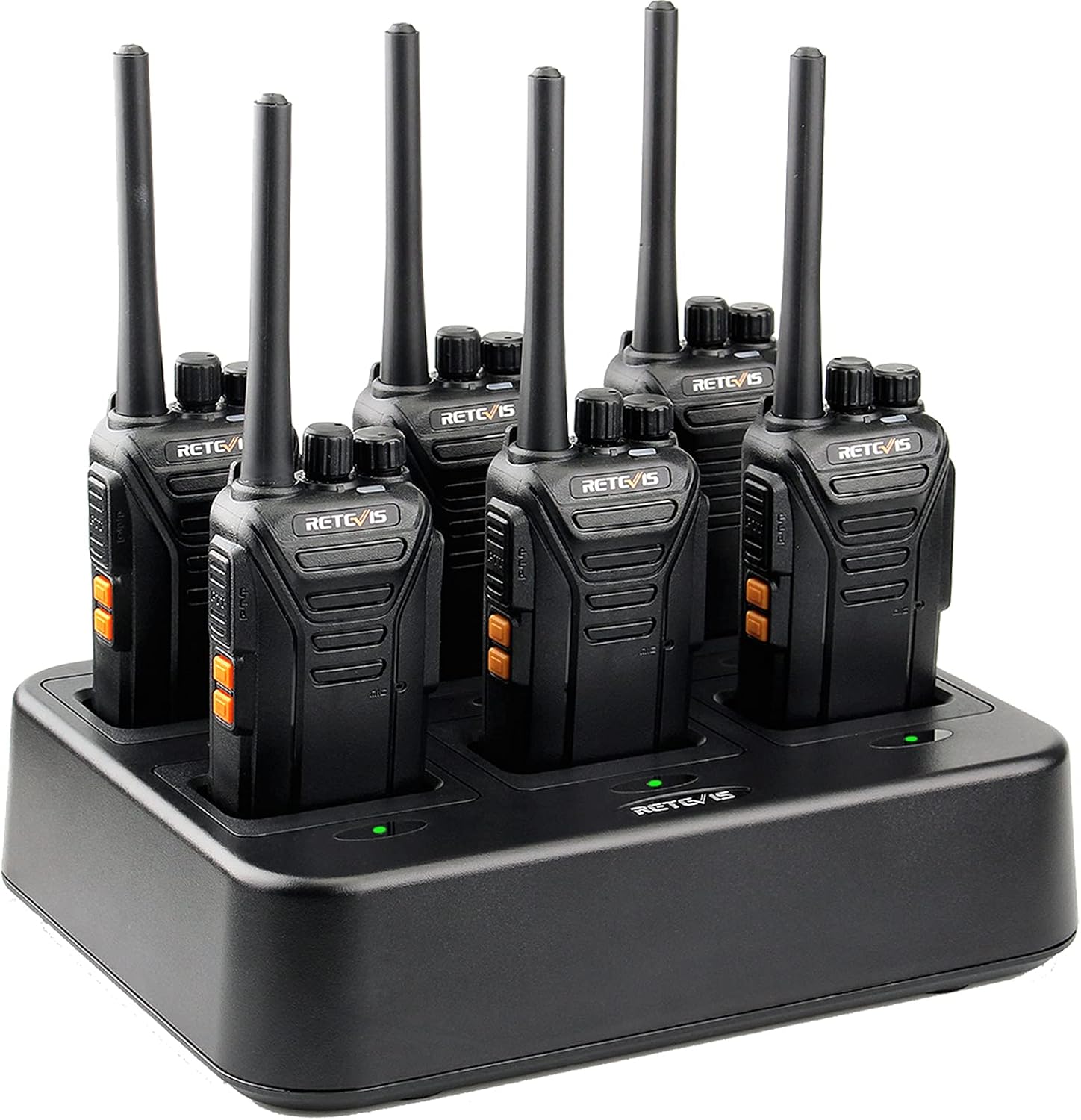 Retevis RT27 Walkie Talkies for Adults, Heavy Duty Two Way Radios 6 Pack | Durable Enough to Use, for School Construction Site Manufacturing