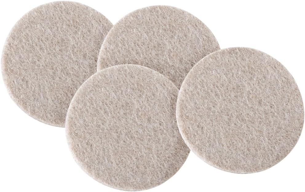 softtouch 1 1/2" Round Heavy Duty Felt Furniture Pads for Hardwood, Brown (24 Pack)