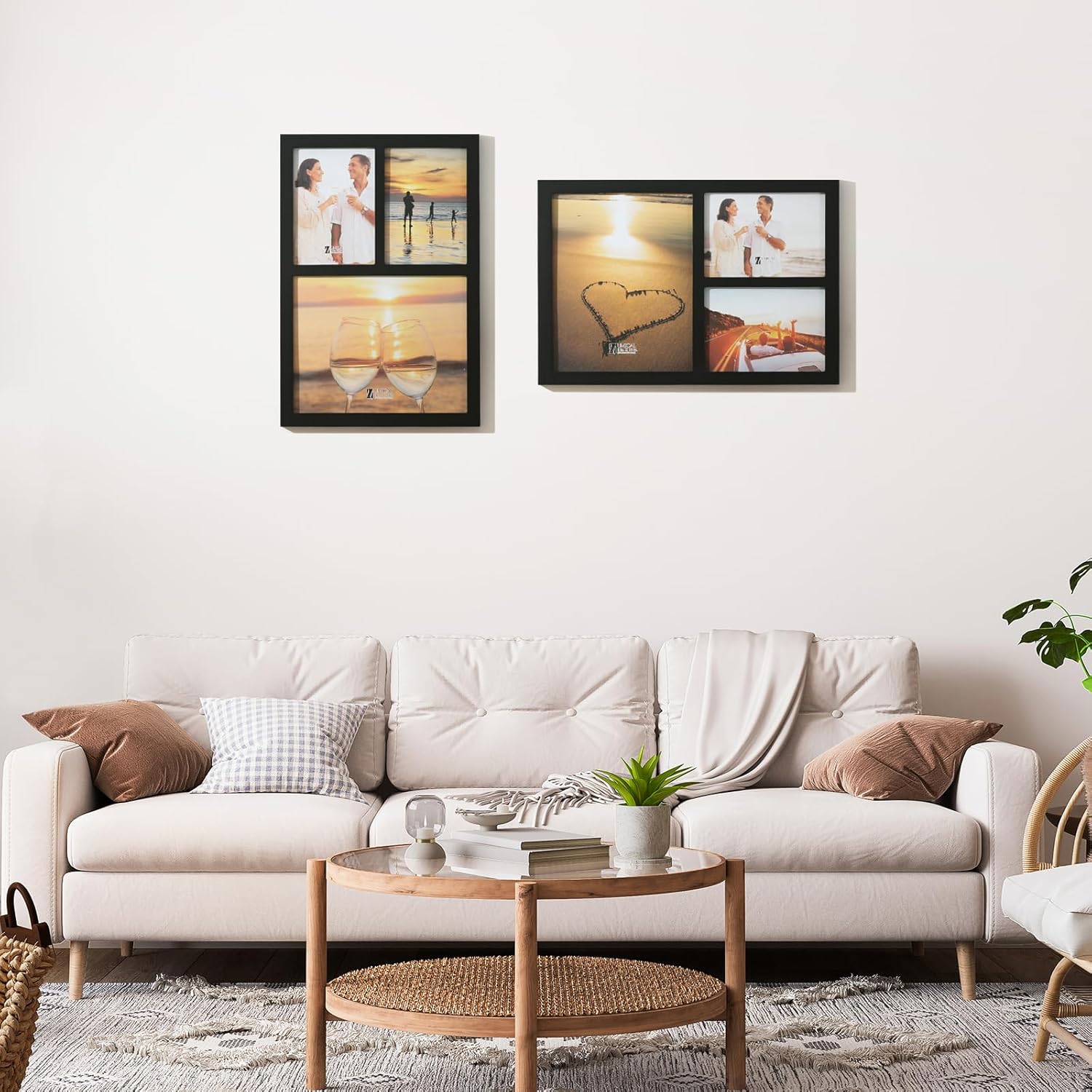 4x6 5-Opening Collage Picture Frame Black Wood