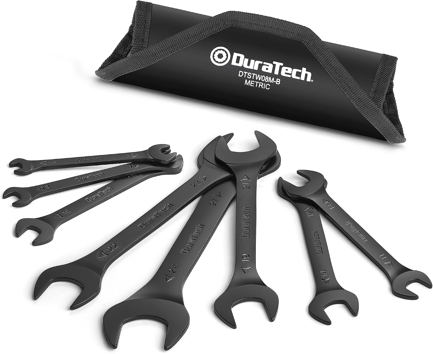 DURATECH Super-Thin Open End Wrench Set, 8-Piece, Metric