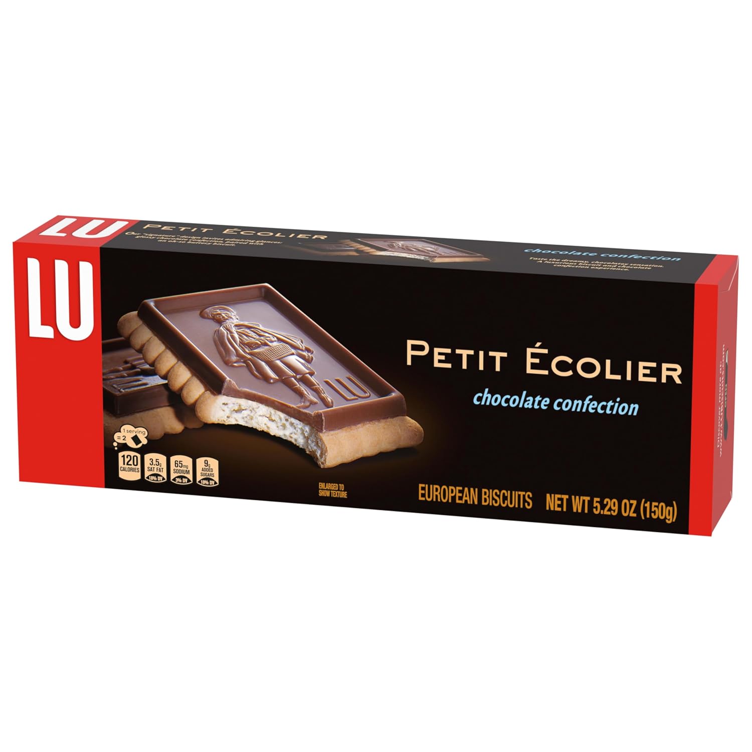 Lu Petit Ecolier European Milk Chocolate Biscuit Cookies, 5.29 oz | 6 Cookies Per Pack, Individually Wrapped