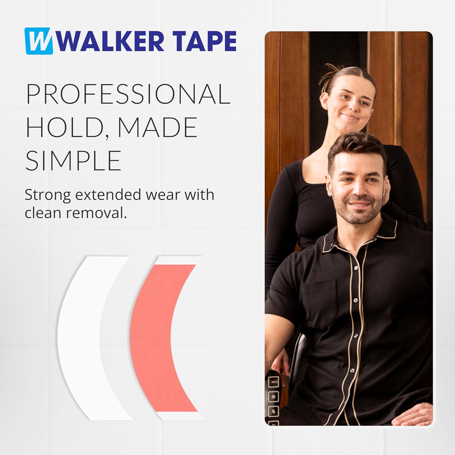 Walker Tape Sensi-Tak Secure Hairpiece Roll 1" x 12 Yards, Extended Wear Wig Tape Double Sided Ultra Hold for Poly Systems, Clear Lace Wig Adhesive for Lace Front Wigs Human Hair and Toupee Adhesives
