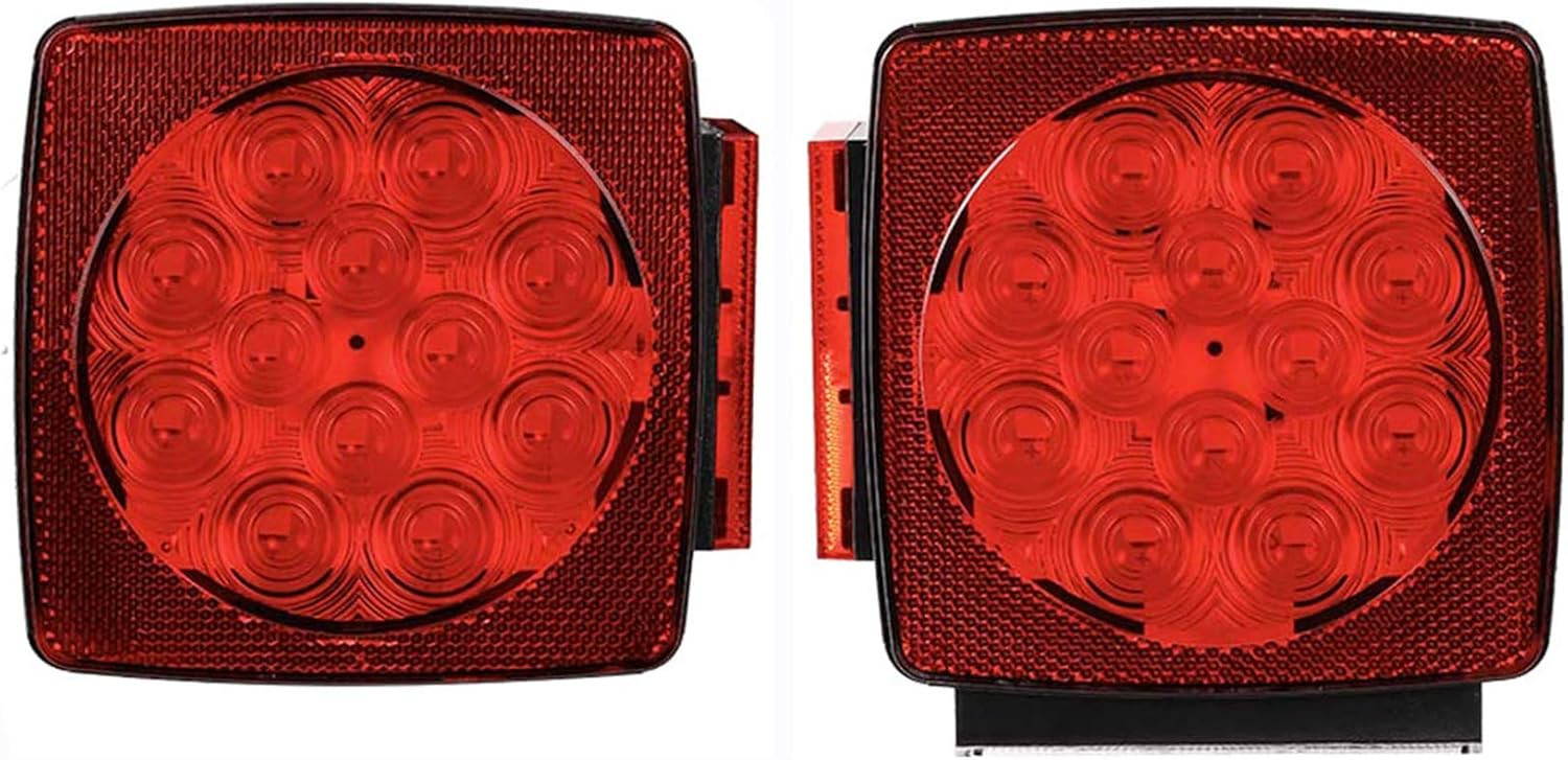 MAXXHAUL 50343 12V LED Submersible Left and Right Trailer Lights for Trailers Less than 80" Wide