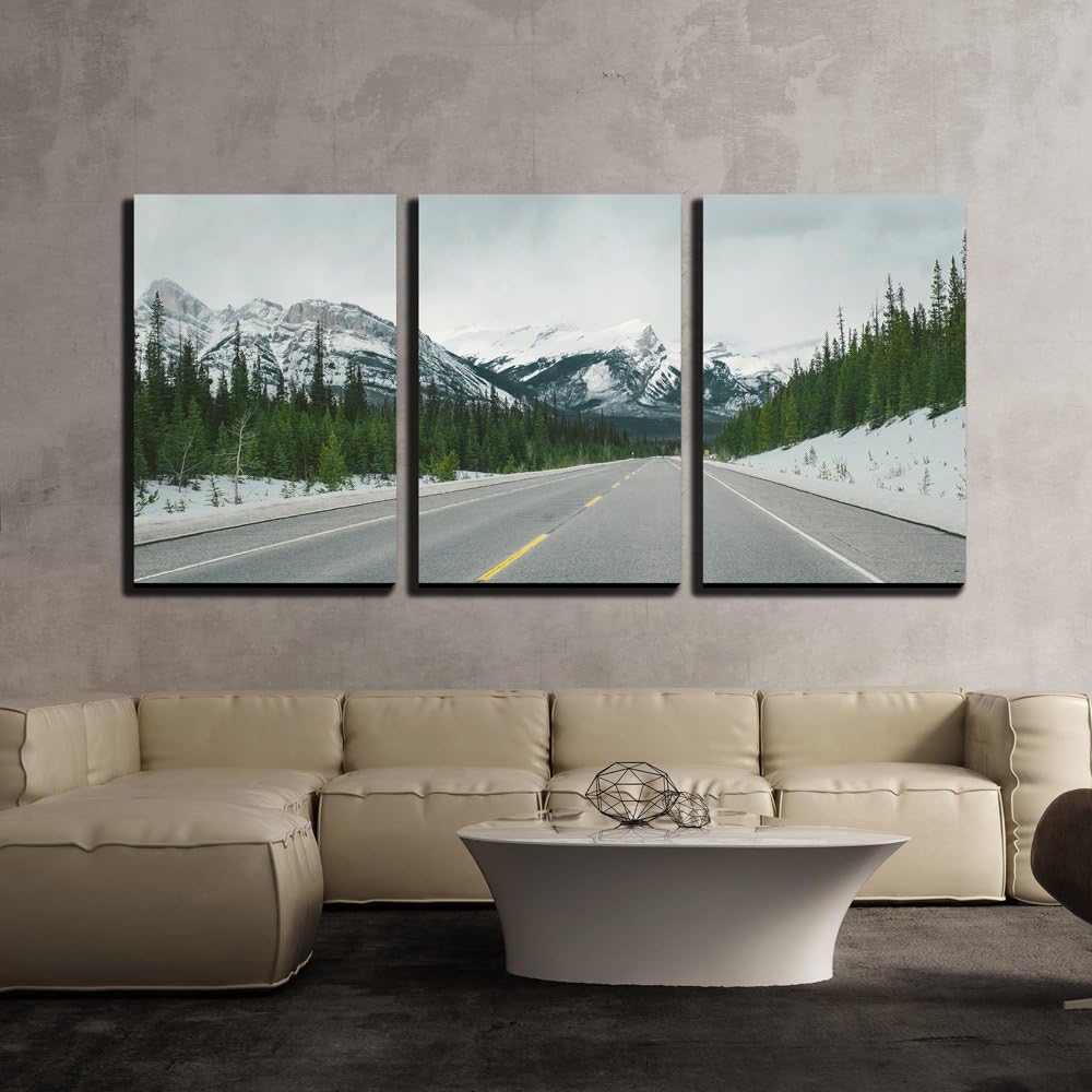 wall26 - 3 Piece Canvas Wall Art - Blue Ocean Waves - Modern Home Art Stretched and Framed Ready to Hang - 16"x24"x3 Panels