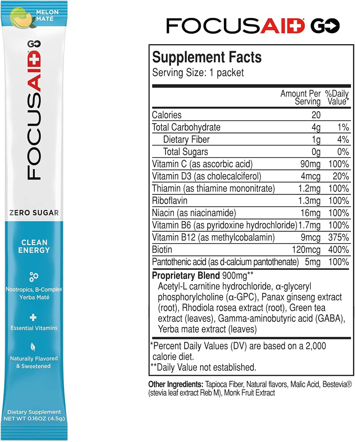 LIFEAID IMMUNITYAID GO Zero Sugar Hydration Packets (14 Packets)