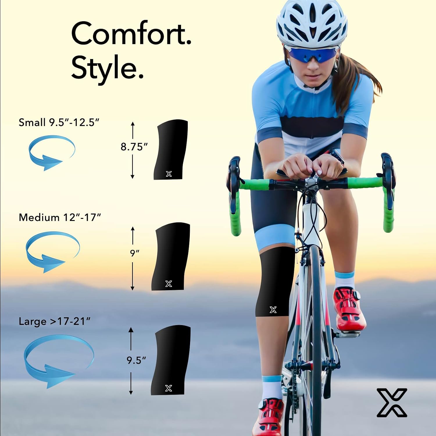Full Knee Compression Sleeve for Knee Pain Relief - Arthritis, Meniscus, Swelling, ACL, Sprains - Knee Sleeve for Women and Men (Black, Large)