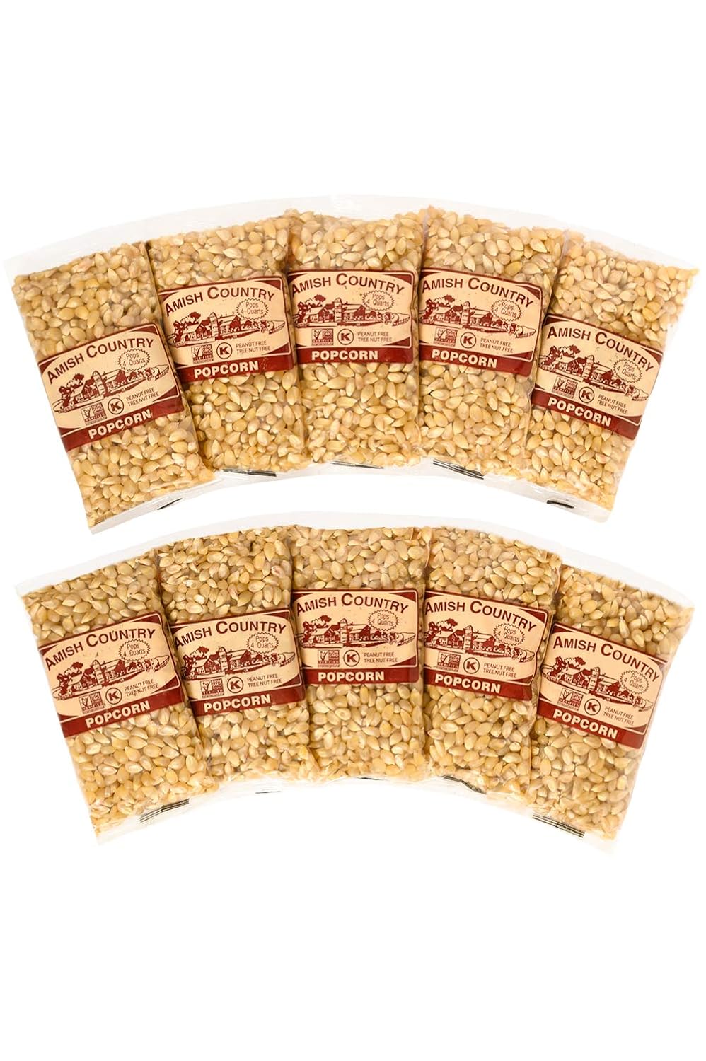 Amish Country Popcorn | 6 lb Bag | Medium White Popcorn Kernels | Old Fashioned, Non-GMO and Gluten Free (Medium White - 6 lb Bag)