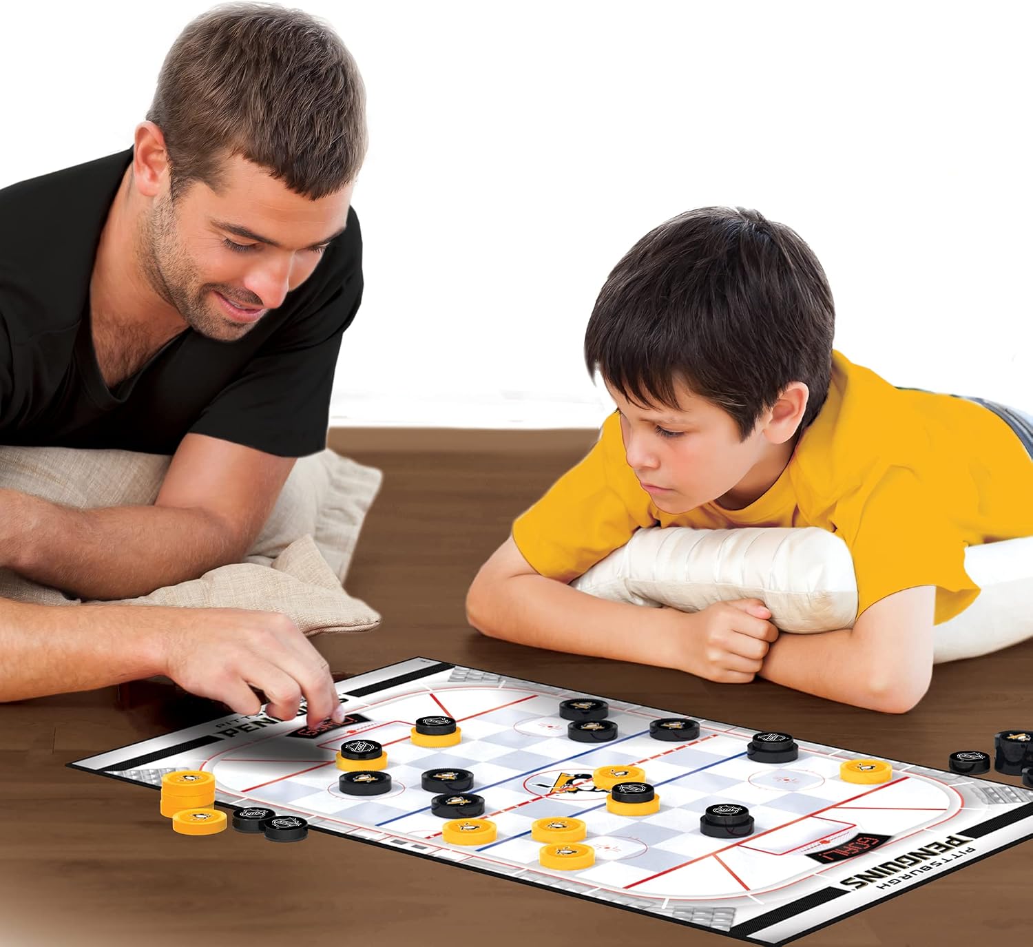 MasterPieces Officially licensed NHL League-NHL Checkers Board Game for Families and Kids ages 6 and Up